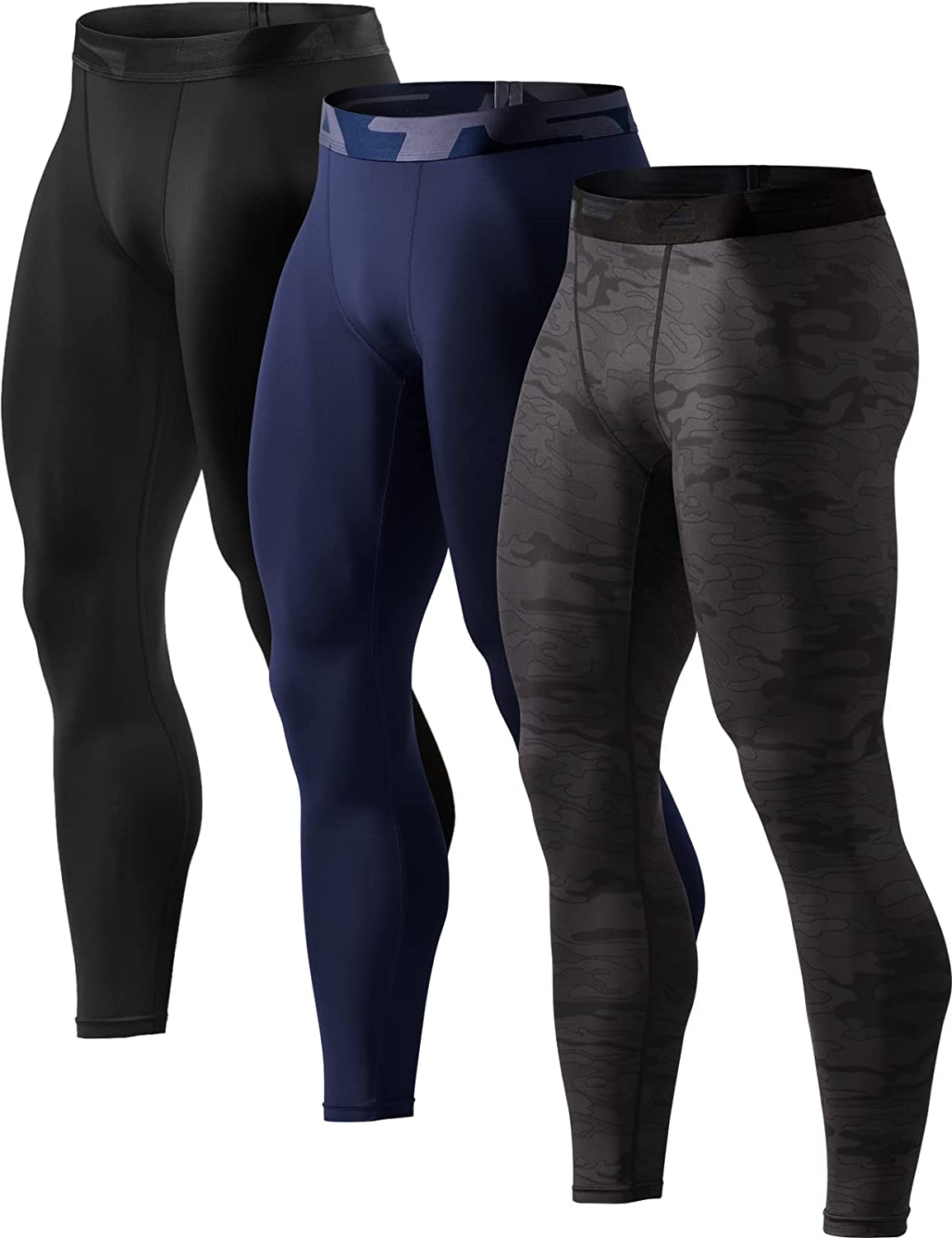 1 or 3 Pack Men's Compression Pants, Active Athletic Tights Running  Leggings with Pockets, Sports Baselayer Cool Dry : : Clothing,  Shoes 