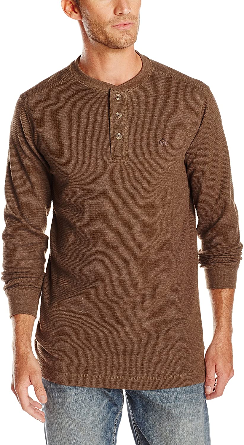 Wolverine Mens Walden Long Sleeve Blended Thermal 3 Button Henley Shirt