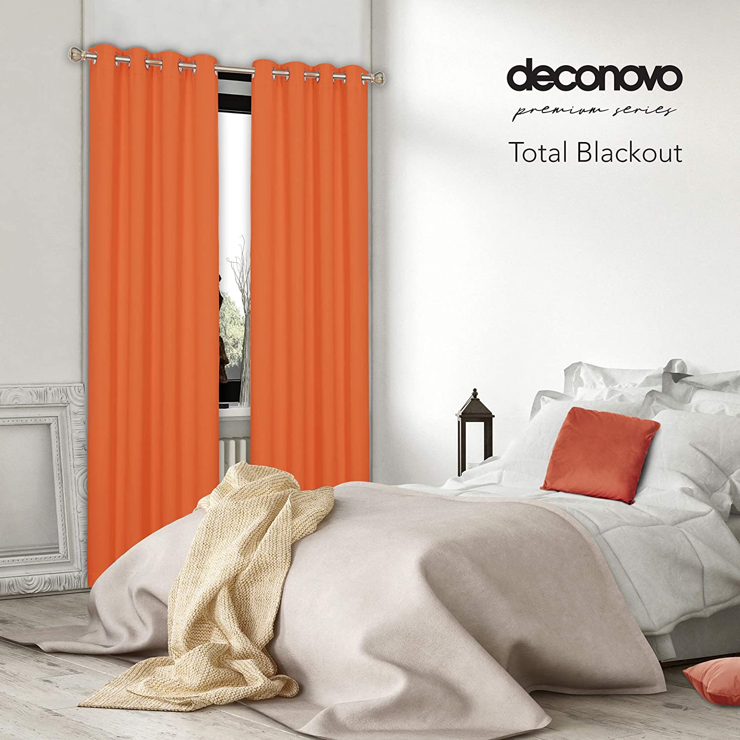 Deconovo 100% Blackout Curtains with Grommets Total Sun ...