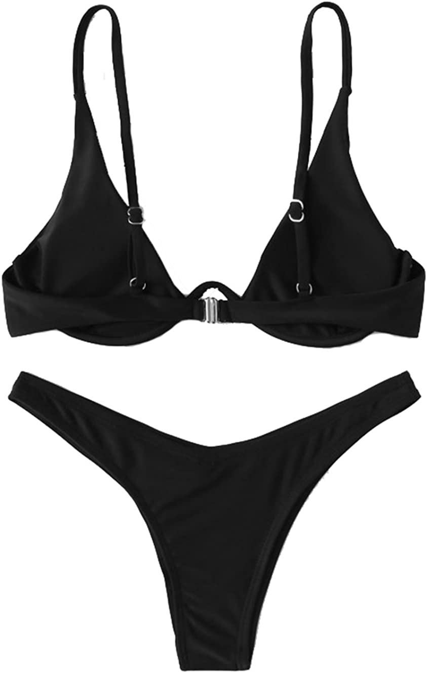 Verdusa Women S Sexy Triangle Bathing Two Pieces Swimsuit Bikini Set Ebay