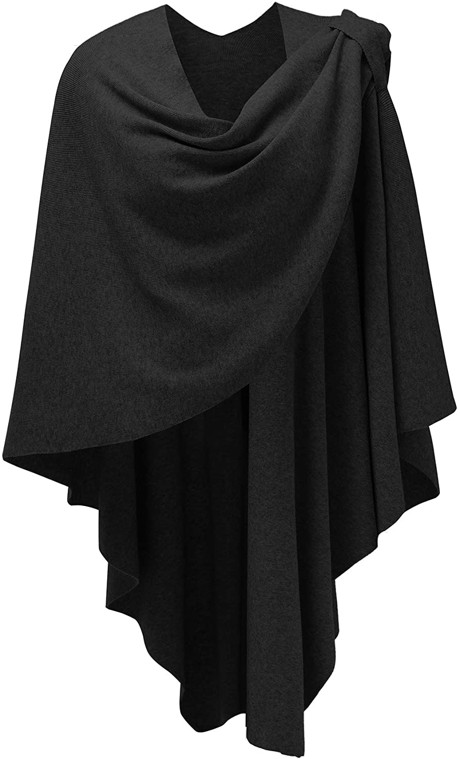 Womens Large Cross Front Poncho Sweater Plus Sized Wrap Topper for Cold Weather Air Conditioned Places 