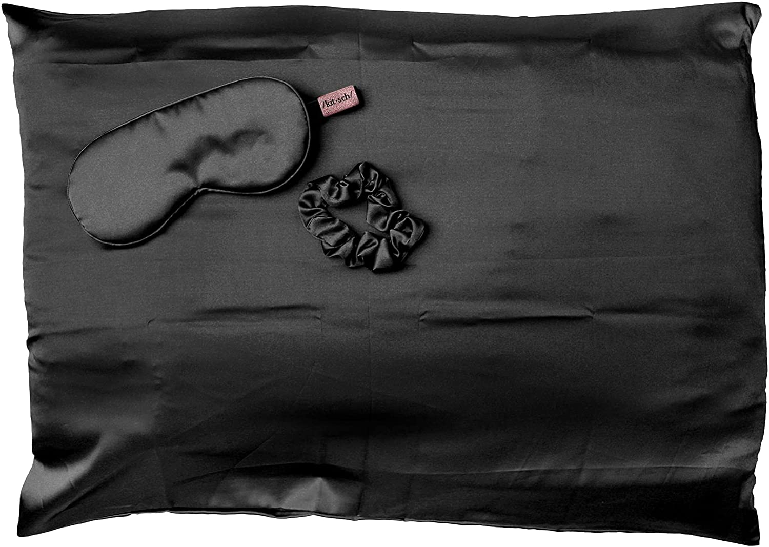 Kitsch Satin Sleep Set, Softer Than Silk Pillowcase and Eyemask Set -  Includes 1 Satin Pillowcase, 1 Satin Eye Mask, and 1 Satin Volume  Scrunchie