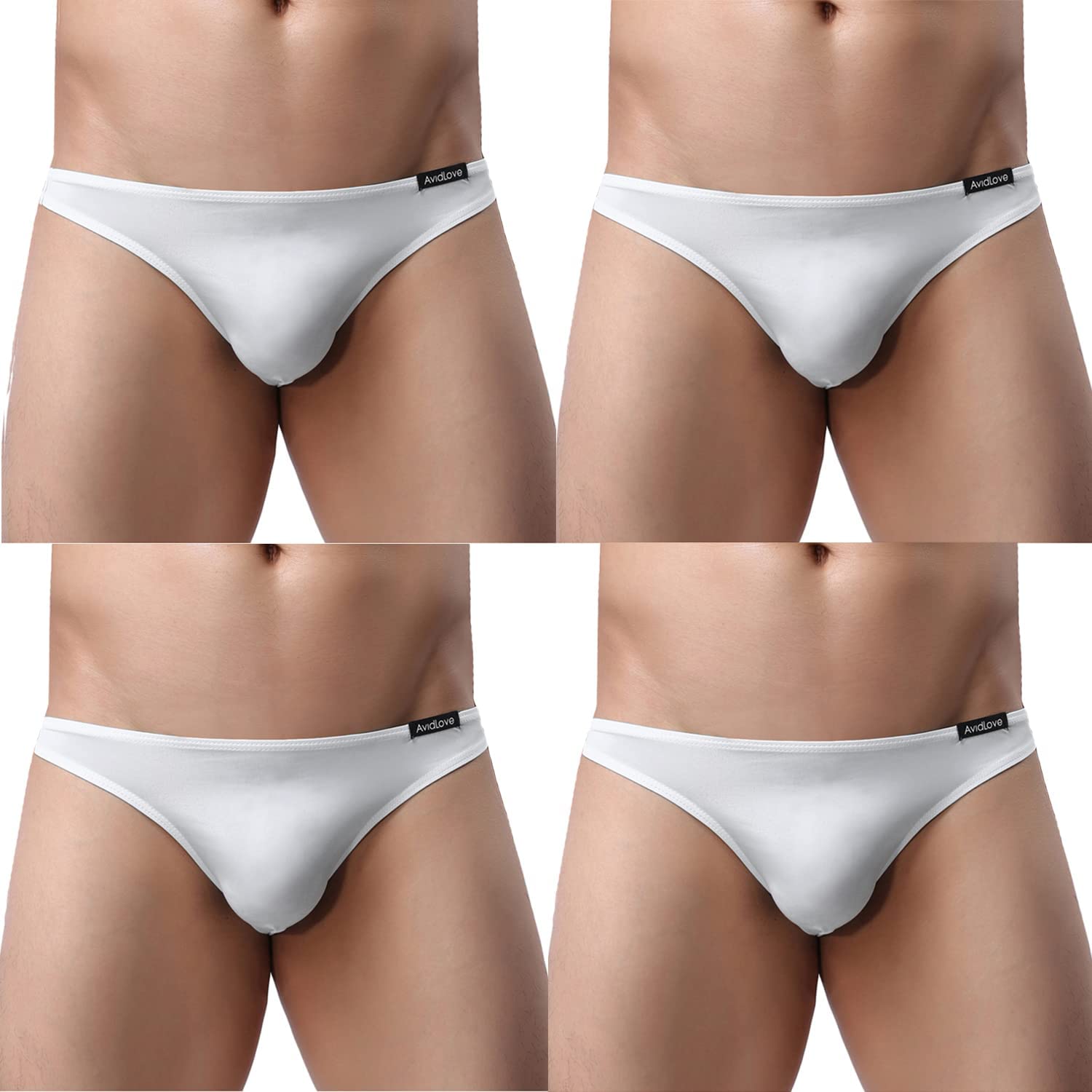 Avidlove Men's Underwear Bikini Briefs 4 Pack Classic Low Rise Stretchy  Micromodal Bikinis : : Clothing, Shoes & Accessories