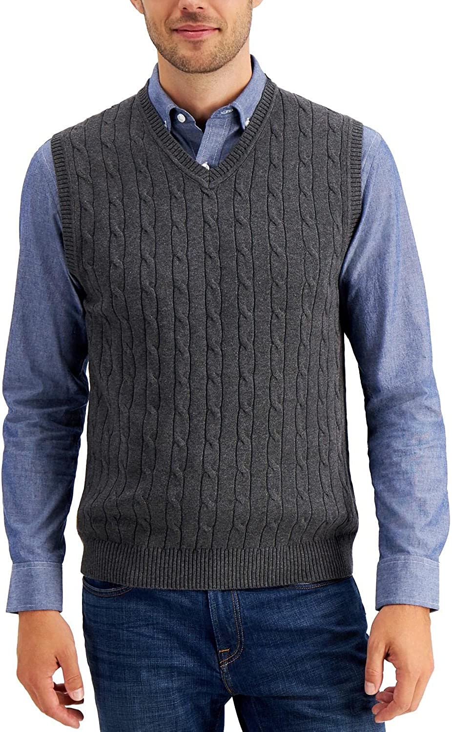 MNCEGEER Men's Sleeveless Knitwear Vest