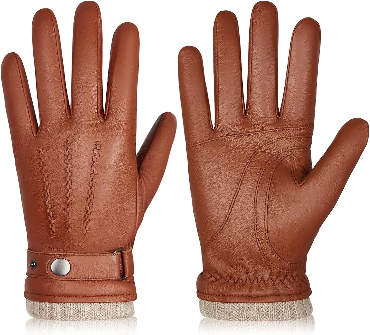 Bison Leather Winter Gloves