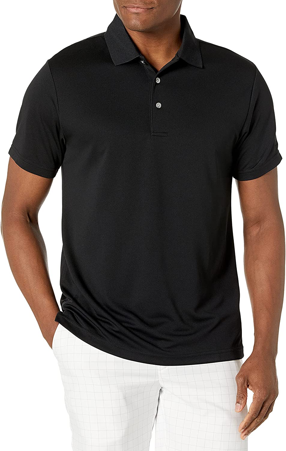 PGA TOUR Mens Airflux Short Sleeve Solid Polo-Shirts