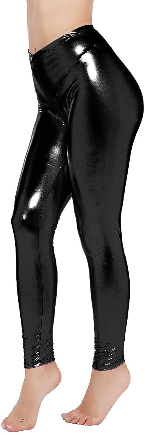 PINKPHOENIXFLY Womens Sexy Shiny Faux Leather Leggings Pants (S, Purple) :  : Clothing, Shoes & Accessories