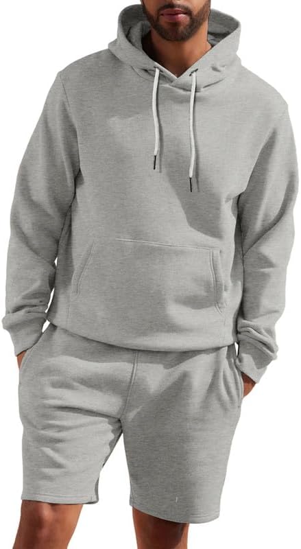 JMIERR 2 Piece Drawstring Track Suits Set Hoodie Sweatshirt & Joggers  Outfits for Men Long Sleeve Sweatpants with Pockets, Fall Airport Tracksuit  Sweatsuits Matching Lounge Sets A Khaki 3X-Large : : Clothing