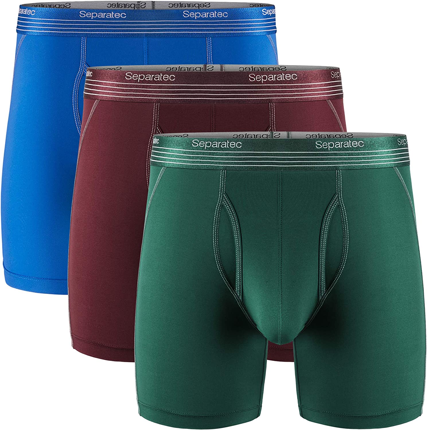 5 Pack Separatec Mens AirMesh DUAL POUCH Feather Light Quick Dry Boxer  Brief