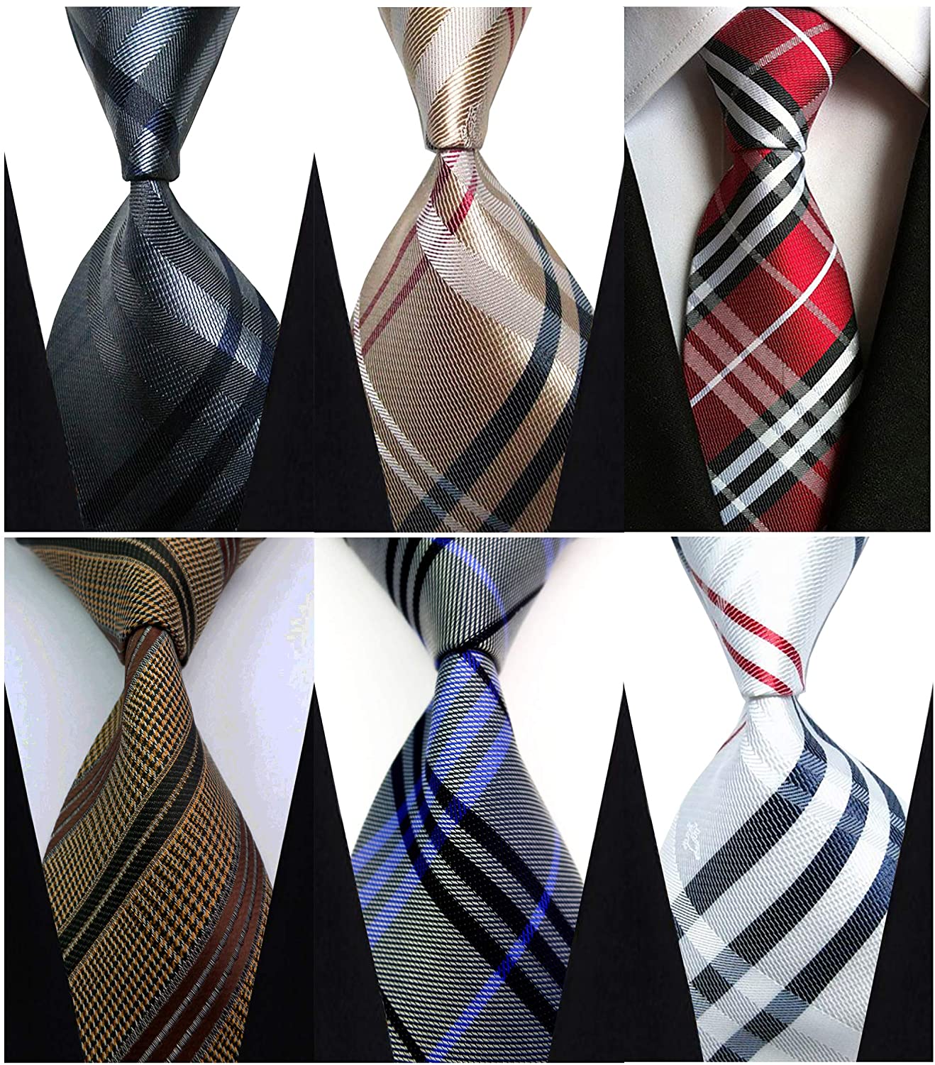 Classic mens Silk tie Man POLYESTER ties Solid Jacquard Necktie $2.99  SALE! 