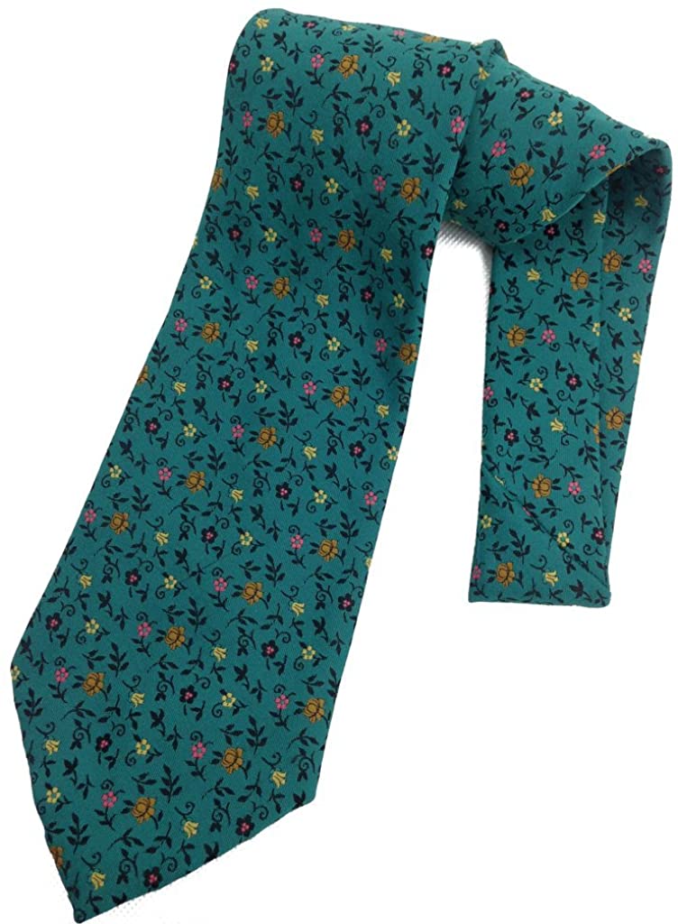 Paisley Floral Colors Necktie - Vintage Jacquard Weave Wide Kipper Tie ...