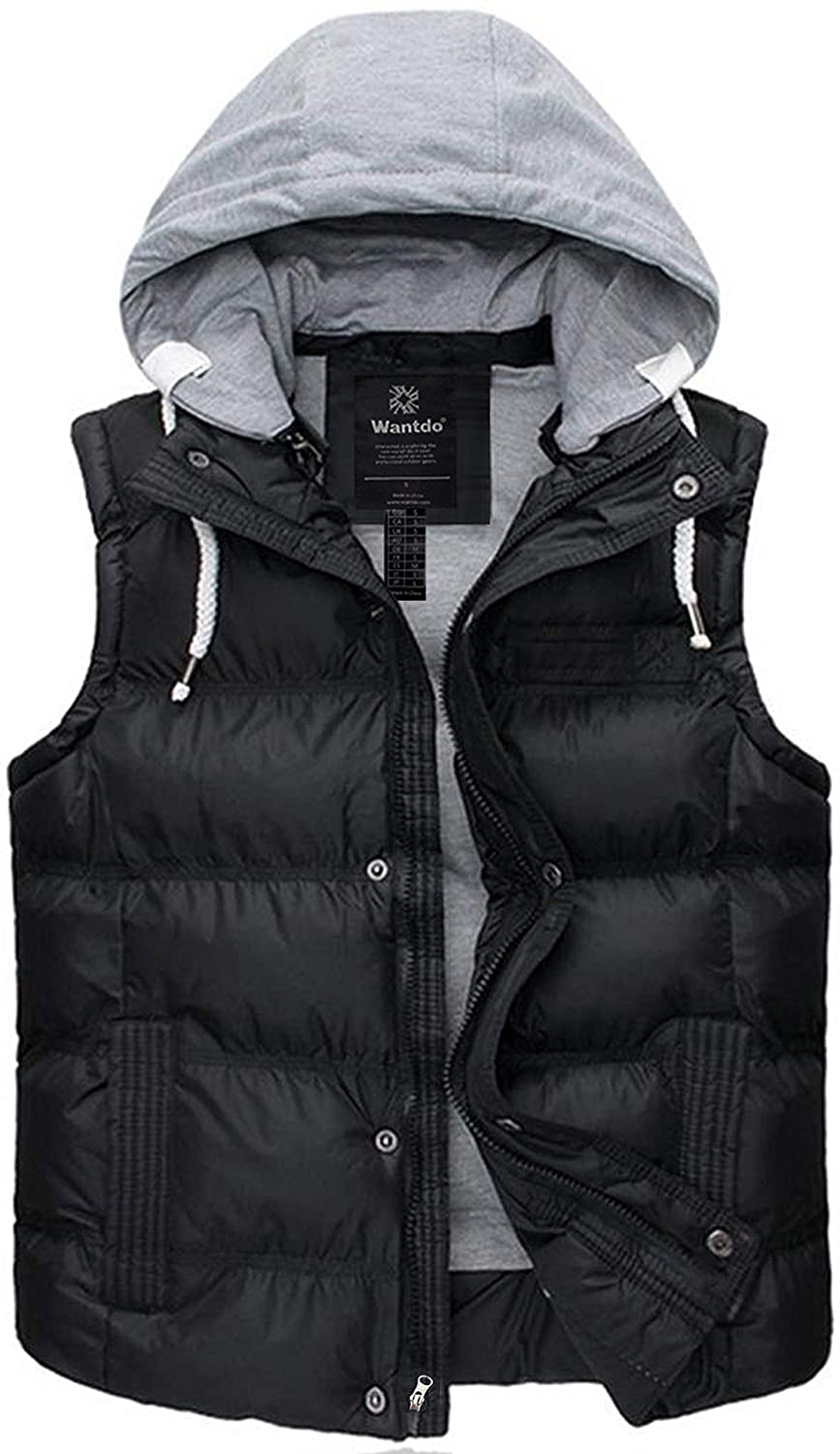 Jmwss QD Mens Outdoor Stand Collar Puffer Jacket Vest Padded Vest Coat 