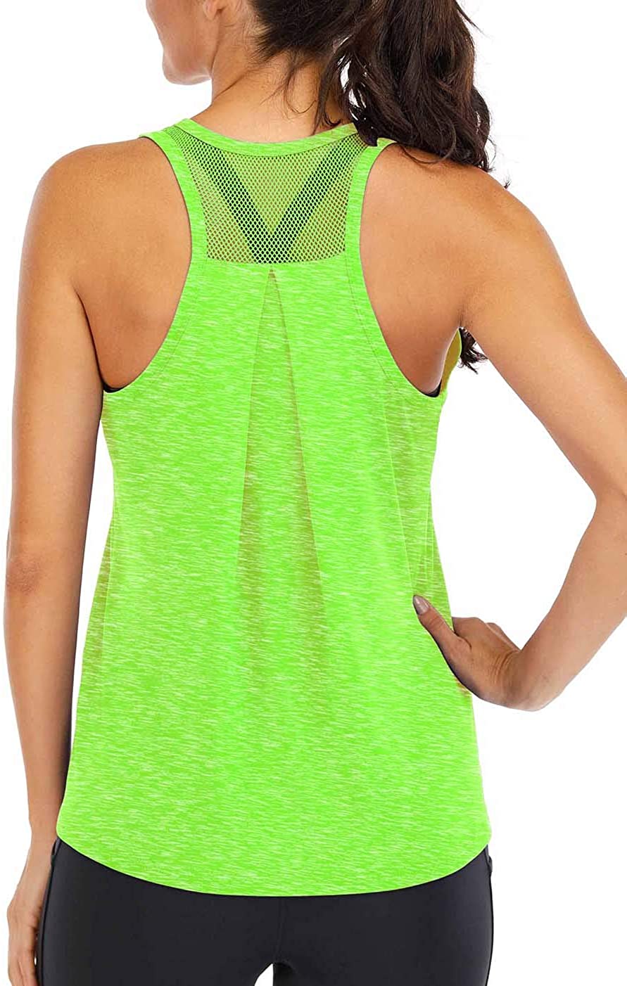 ICTIVE Workout Tops for Women Loose fit Racerback Tank Tops for Women Mesh  Backl