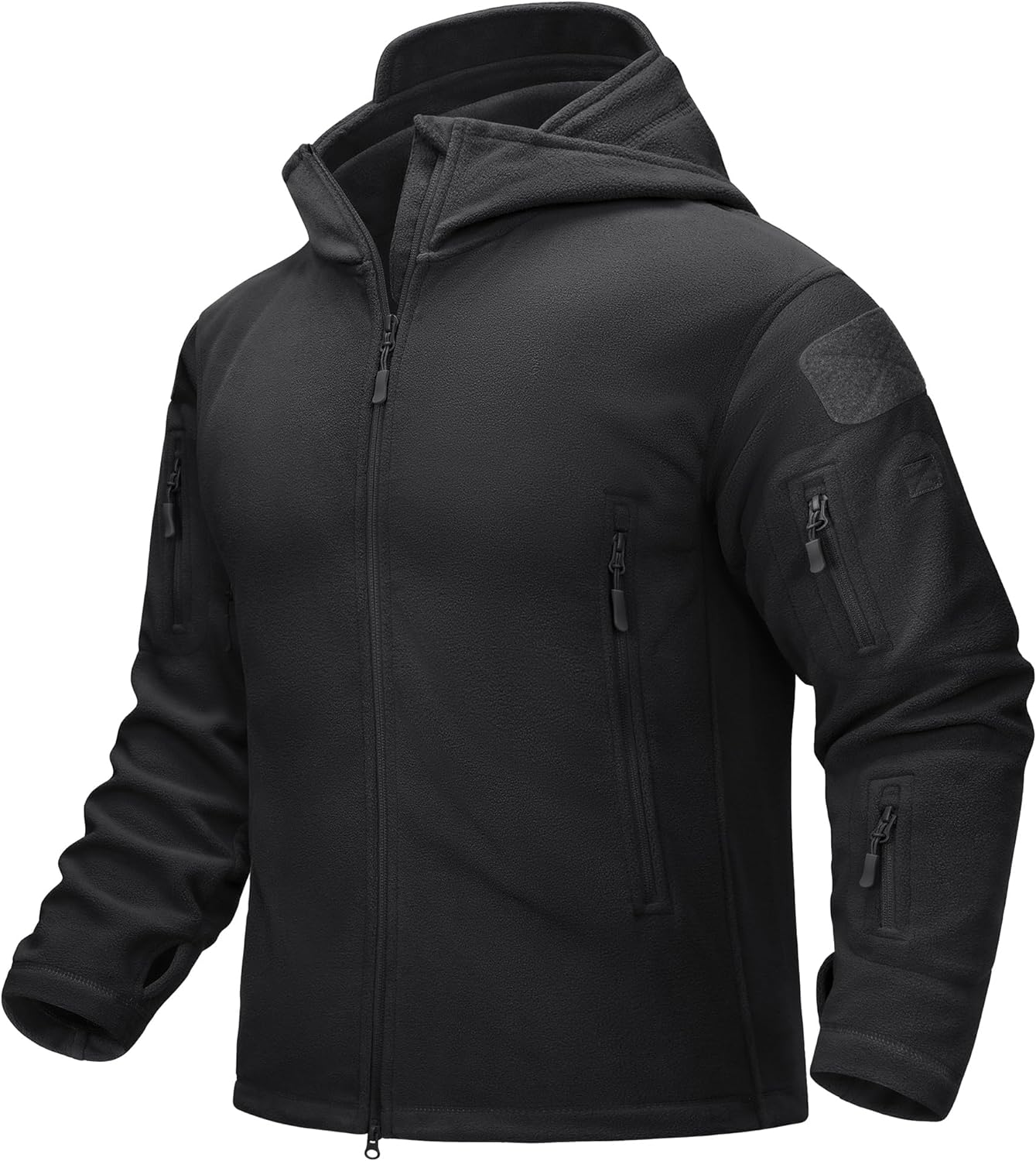 TACVASEN Mens Fleece Jacket Full Zip Bearskin Tactical Hoodies Winter ...