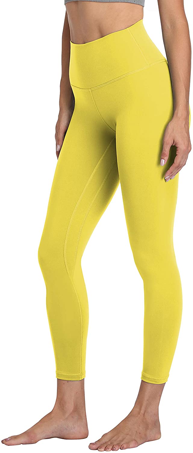 Mipaws High Waist Yoga Pants 7/8 Length Tummy Control Workout Seamless Waistband Running Yoga Leggings for Women 