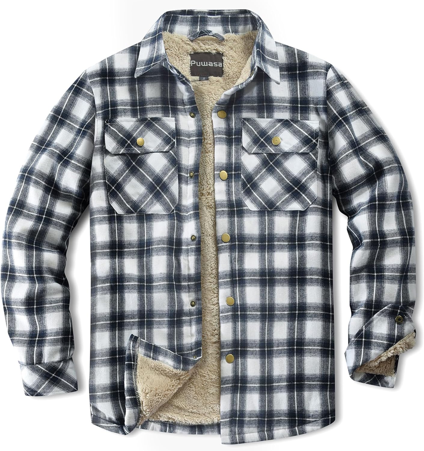 ThCreasa Mens Flannel Lined Shirt Jacket, Long Sleeved Washed Rugged Cotton  Shirt Jackets : : Clothing, Shoes & Accessories