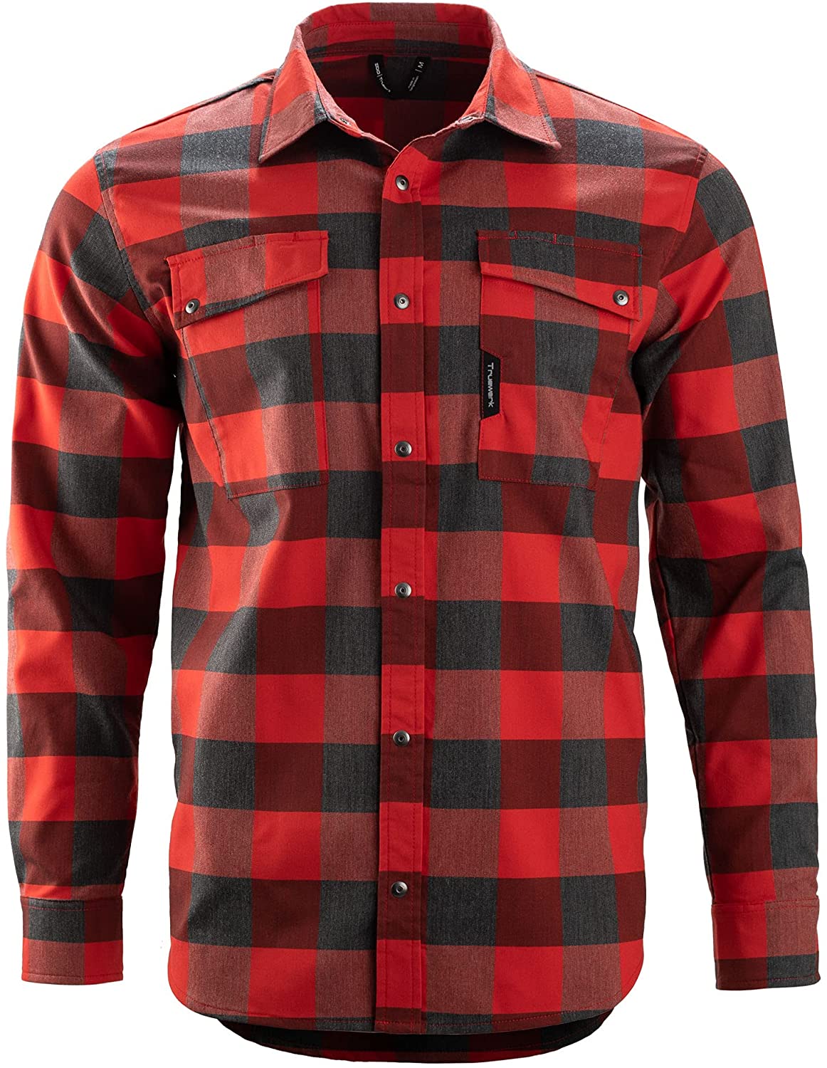 TRUEWERK Men's Tech Flannel - Durable Work Shirt with Snap Buttons | eBay