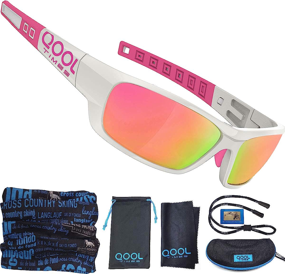 Living out your Qool Time ! Polarized Fish Sunglasses for Men Women,  Running Dri