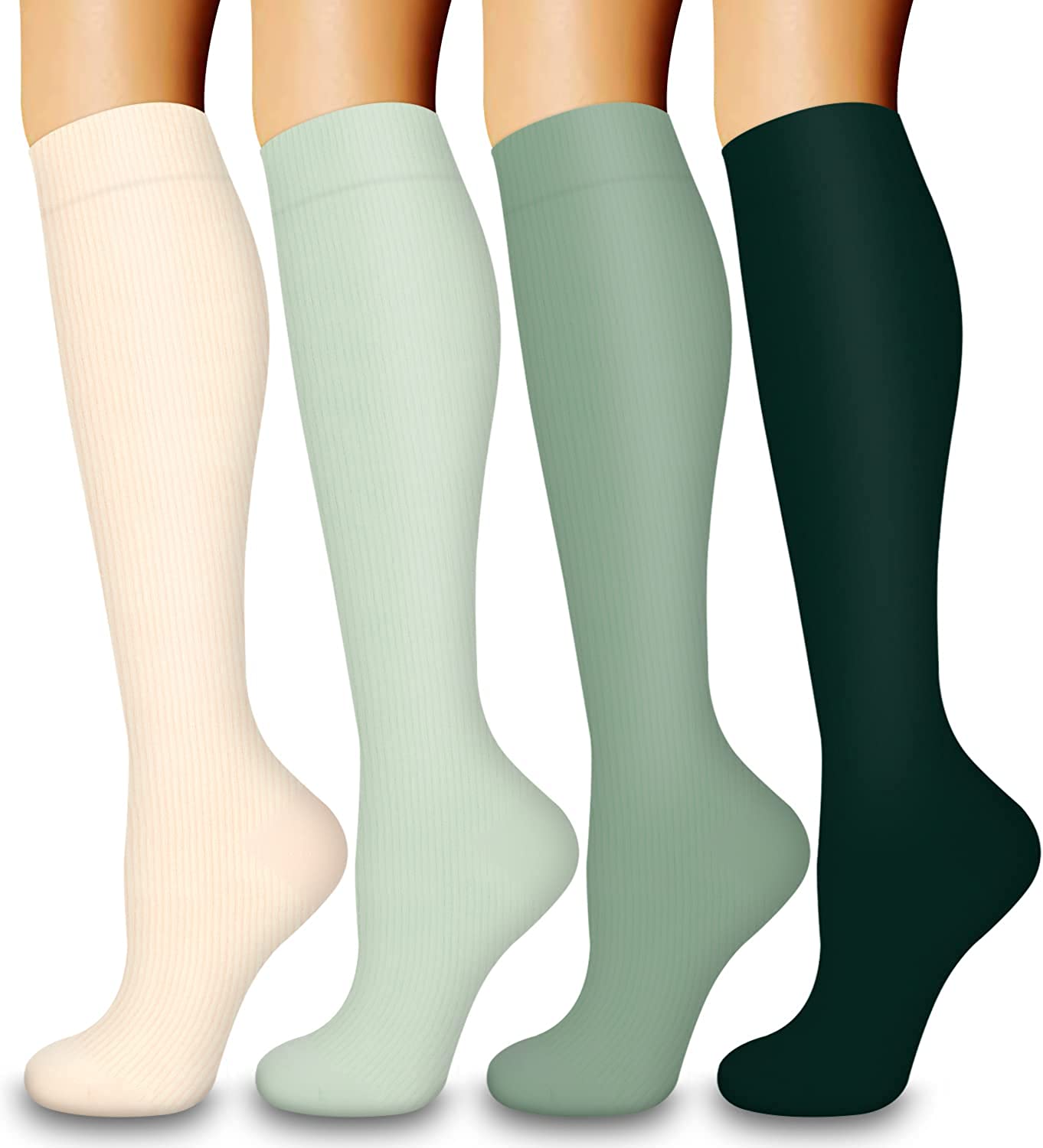 GetUSCart- Laite Hebe Compression Socks,(3 Pairs) Compression Sock for  Women & Men - Best for Running, Athletic Sports, Crossfit, Flight  Travel(Multti-colors8-L/XL)