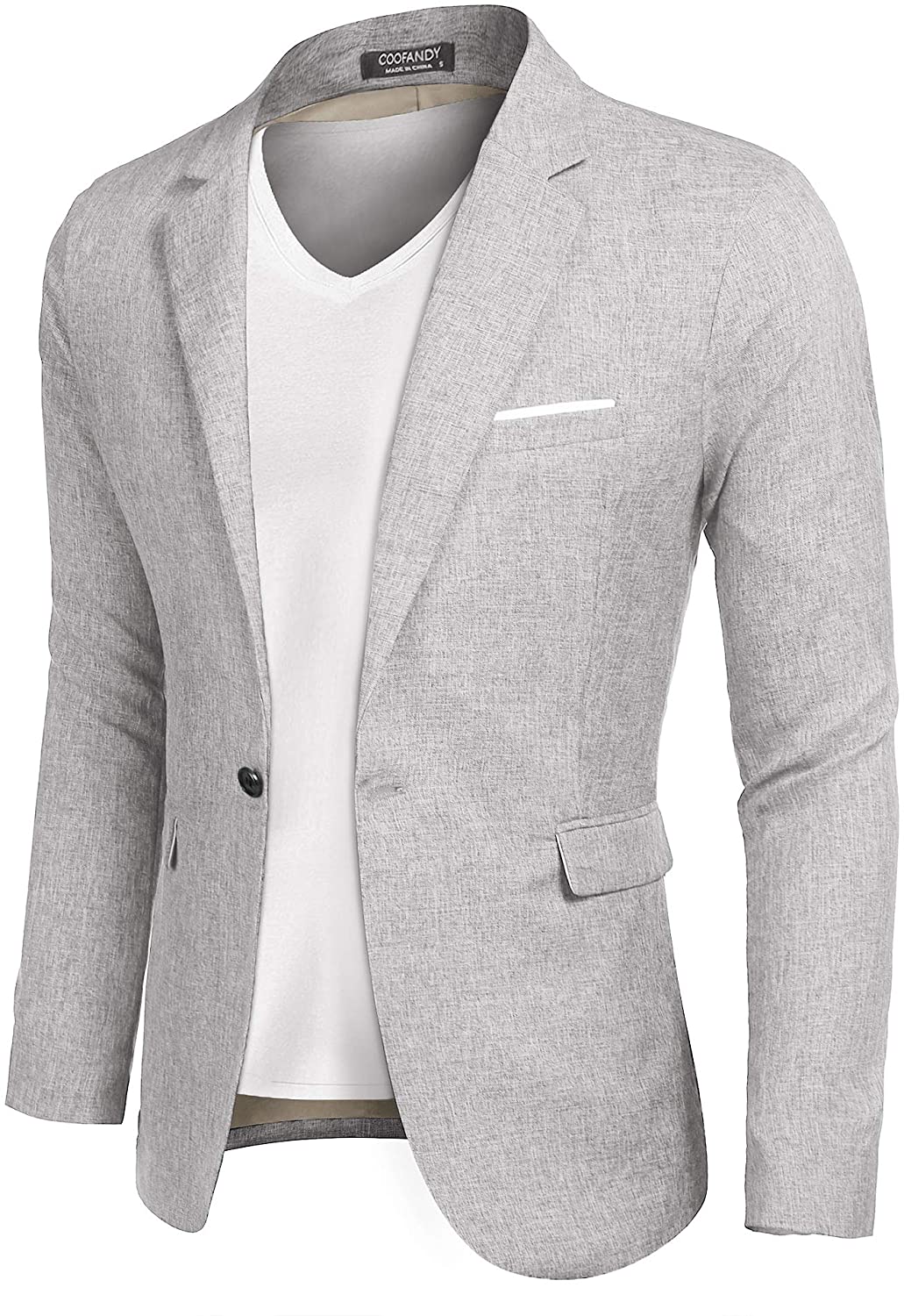 Mens Casual Modern Fit Sport Coat Two Button Lightweight Suit Blazer Jacket