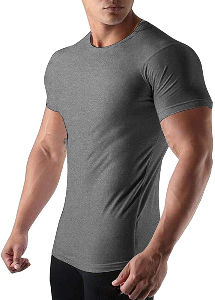 COOFANDY Men's 3 Pack Gym Workout T Shirt Short Sleeve Base Layer ...