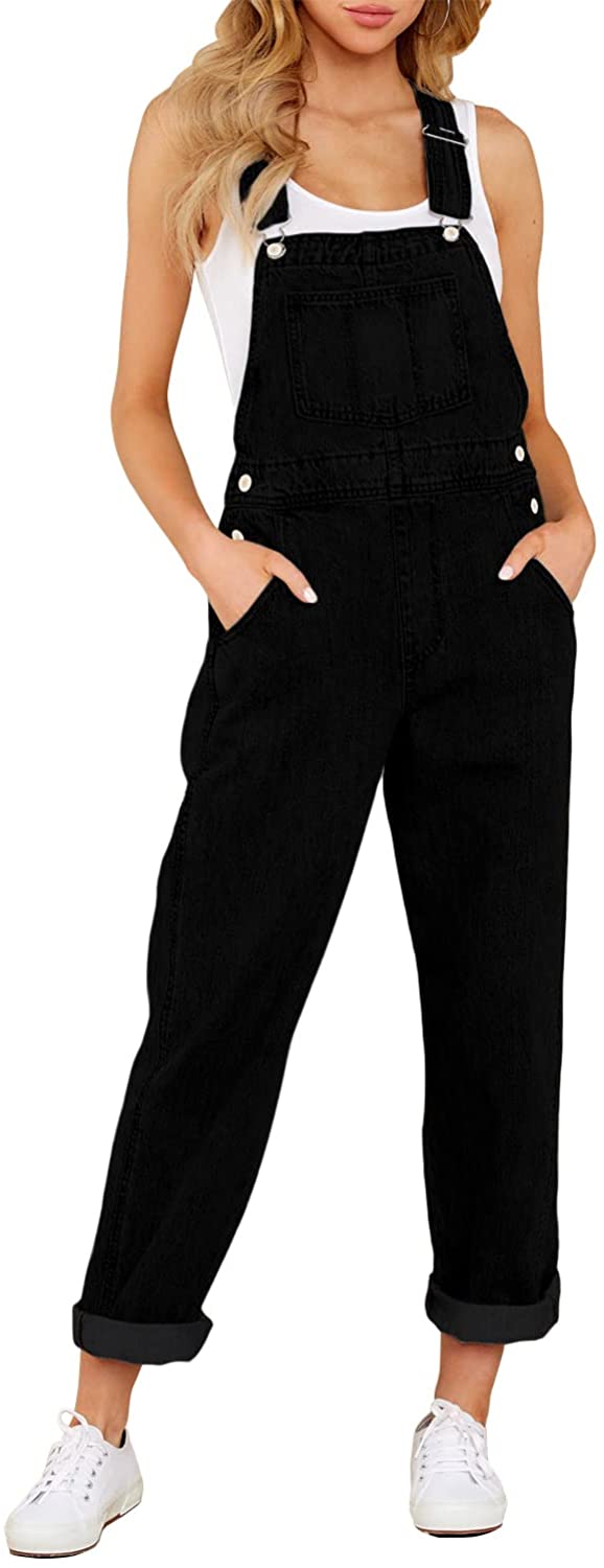 Denim Jumpsuit for Women,Women's Casual Stretch Denim Bib Adjustable  Overalls Jeans Fashion Pants Jumpsuits