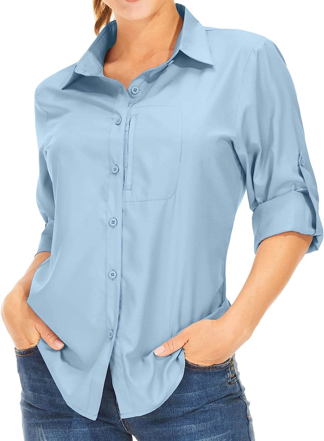 Women's UPF 50+ Sun Protection Shirts Long Sleeve Fishing Shirts