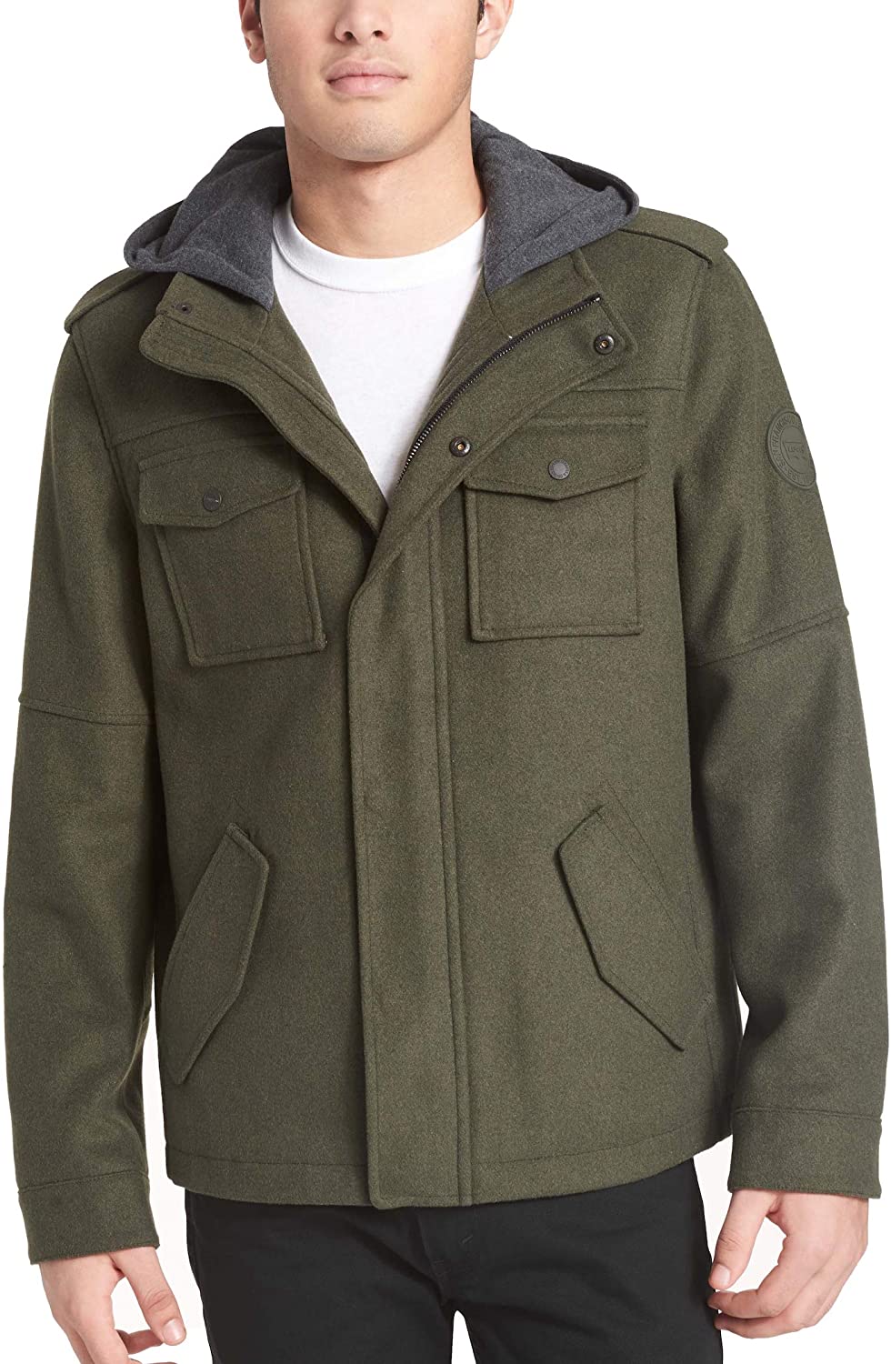 Levi's Men's Wool Blend Military Jacket with Hood | eBay