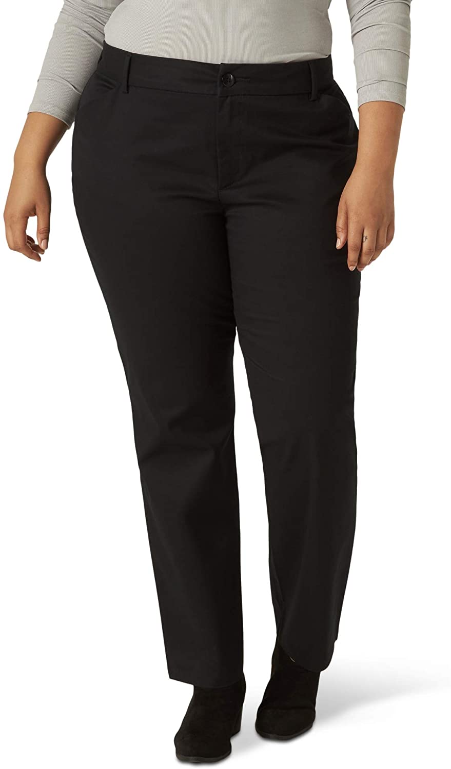 Lee Women's Plus Size Wrinkle Free Relaxed Fit Straight Leg Pant | eBay