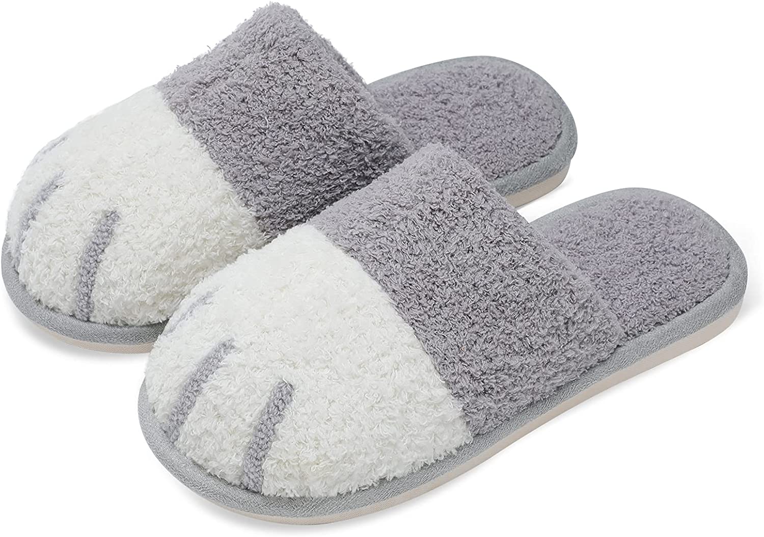 sinno cute animal slippers for women, winter warm memory foam