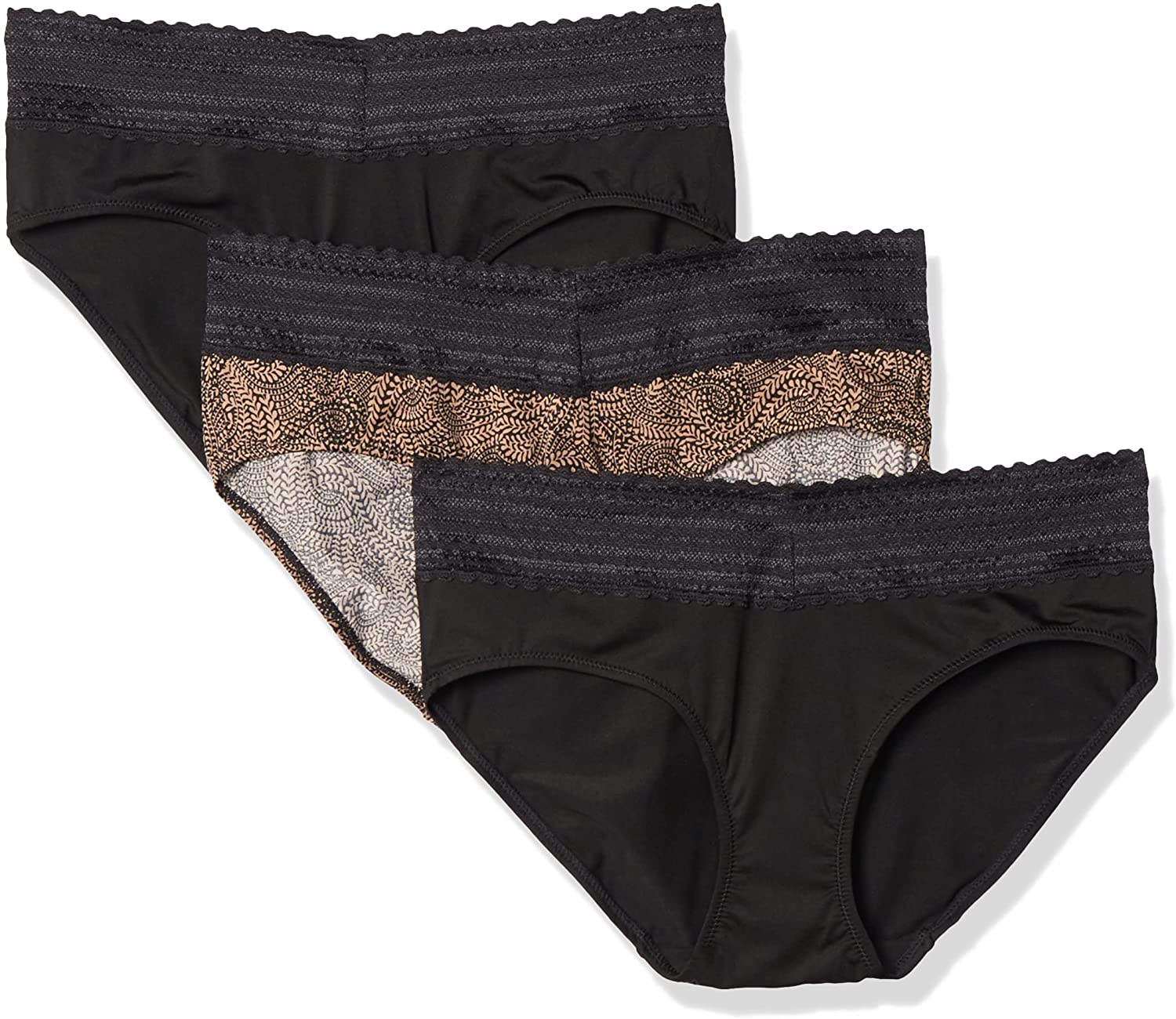 Warners Womens Blissful Benefits No Muffin 3 Pack Cotton Hipster Panties :  : Clothing, Shoes & Accessories