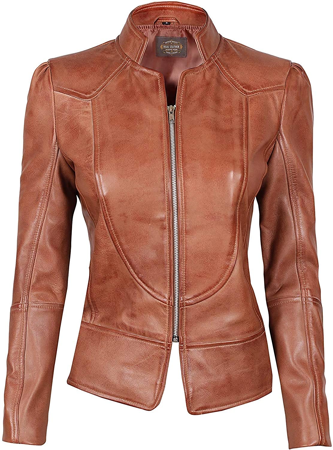 Decrum Real Leather Jackets for Women Lambskin Womens Leather Jacket 