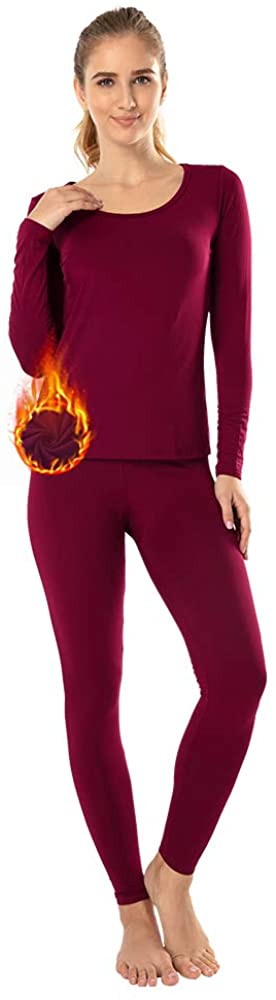 MANCYFIT Thermal Underwear for Women Long Johns Set Fleece Lined Ultra Soft  : : Clothing, Shoes & Accessories