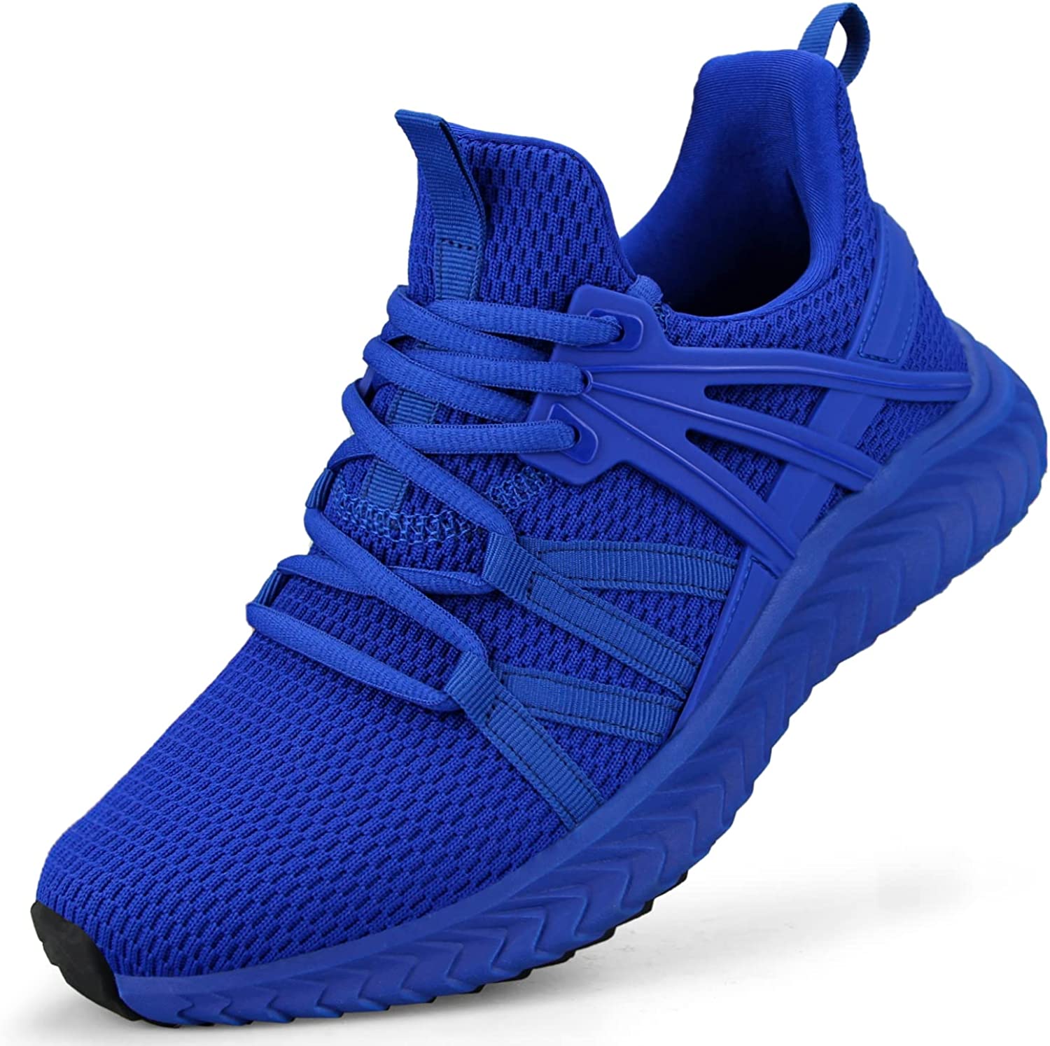 White Sneakers for Women Lace Up Shoes Wide Width Running Athletic Shoes  Comfort Trainers Non Slip Royal Blue 8.5 - Walmart.com