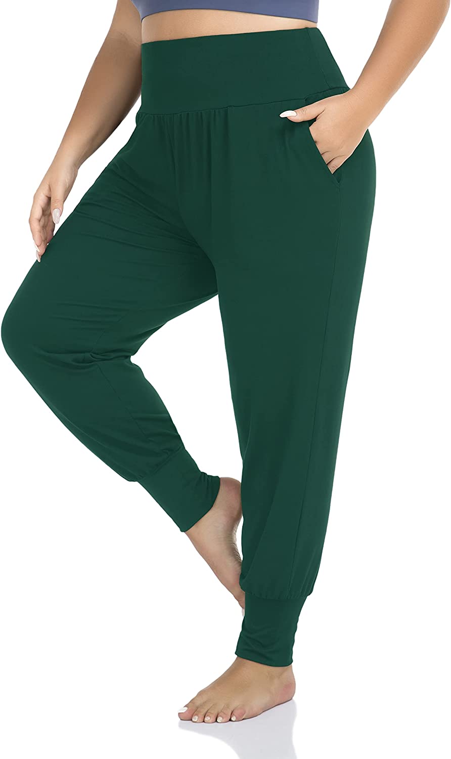  ZERDOCEAN Women's Plus Size Casual Lounge Yoga Pants