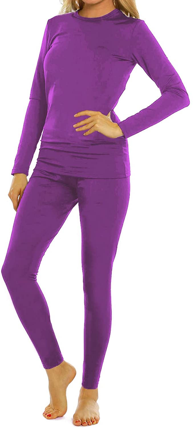 Buy ViCherub Womens Thermal Underwear Set Long Johns with Fleece Lined  Ultra Soft Top & Bottom Base Layer Thermals for Women at