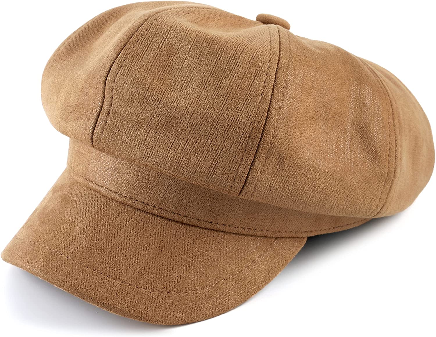 Women Hats Suede Classic Newsboy Cabbie Beret Hat Soft Warm Octagonal Cap for Ladies 
