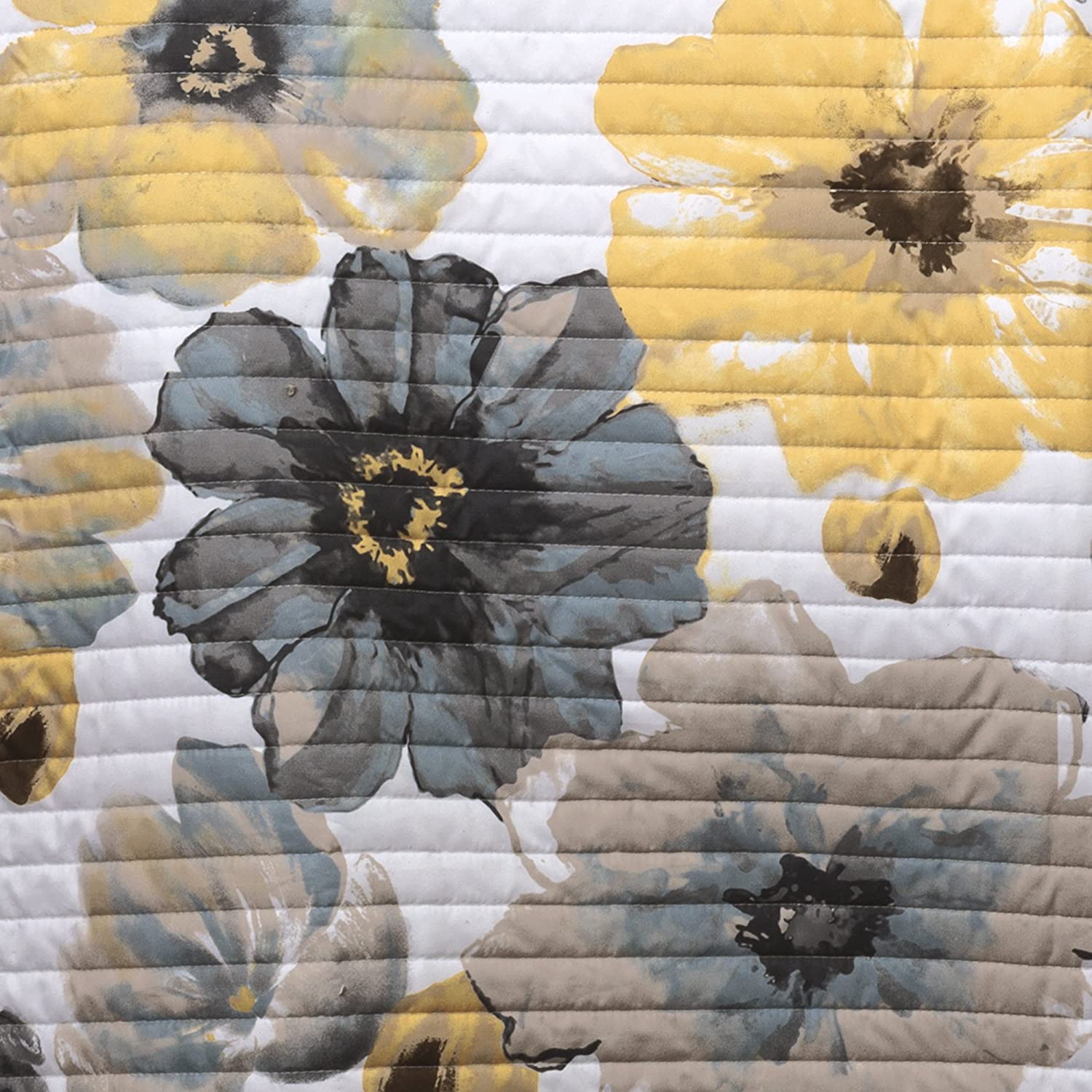 Lush Decor Leah Quilt Floral 3 Piece Reversible, Full ...