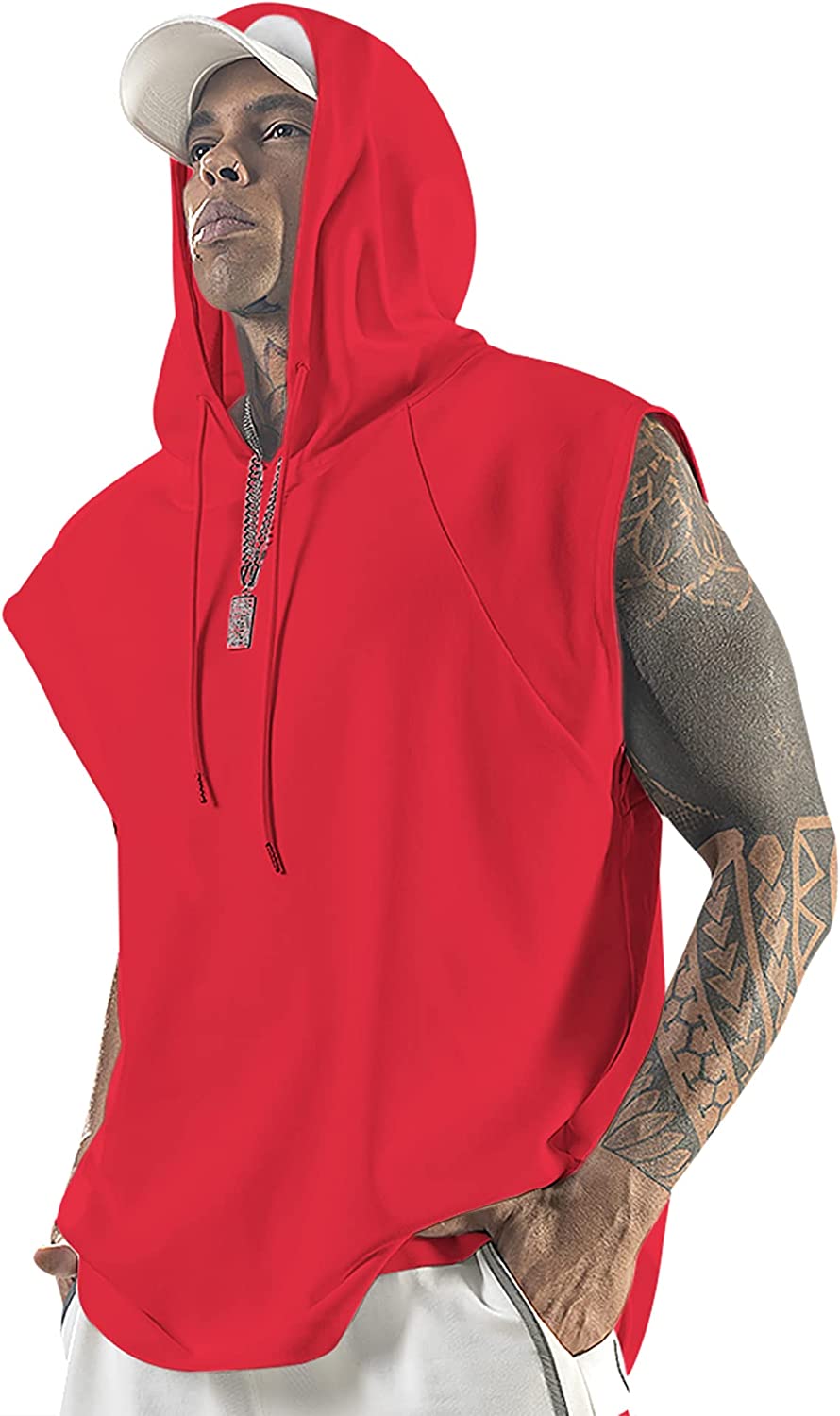 Aixdir Sleeveless Hoodie Men Workout Hooded Tank Top Gym Muscle Shirts with  Pocket : : Clothing, Shoes & Accessories