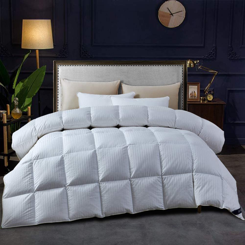 100% Hypoallerge drtoor Luxurious Down Comforter All Seasons King Duvet Insert 