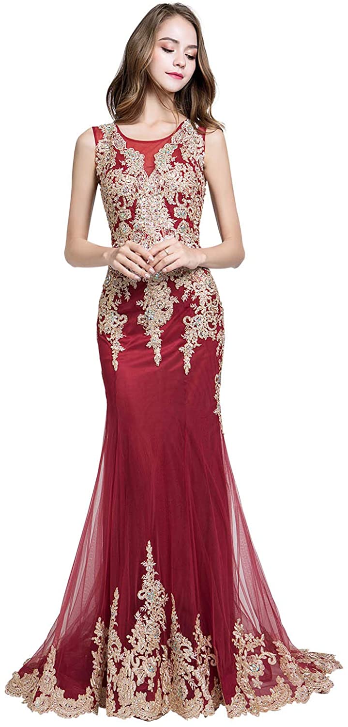 Sarahbridal Women's Crystal Beaded Prom Dress Long Evening Gowns | eBay