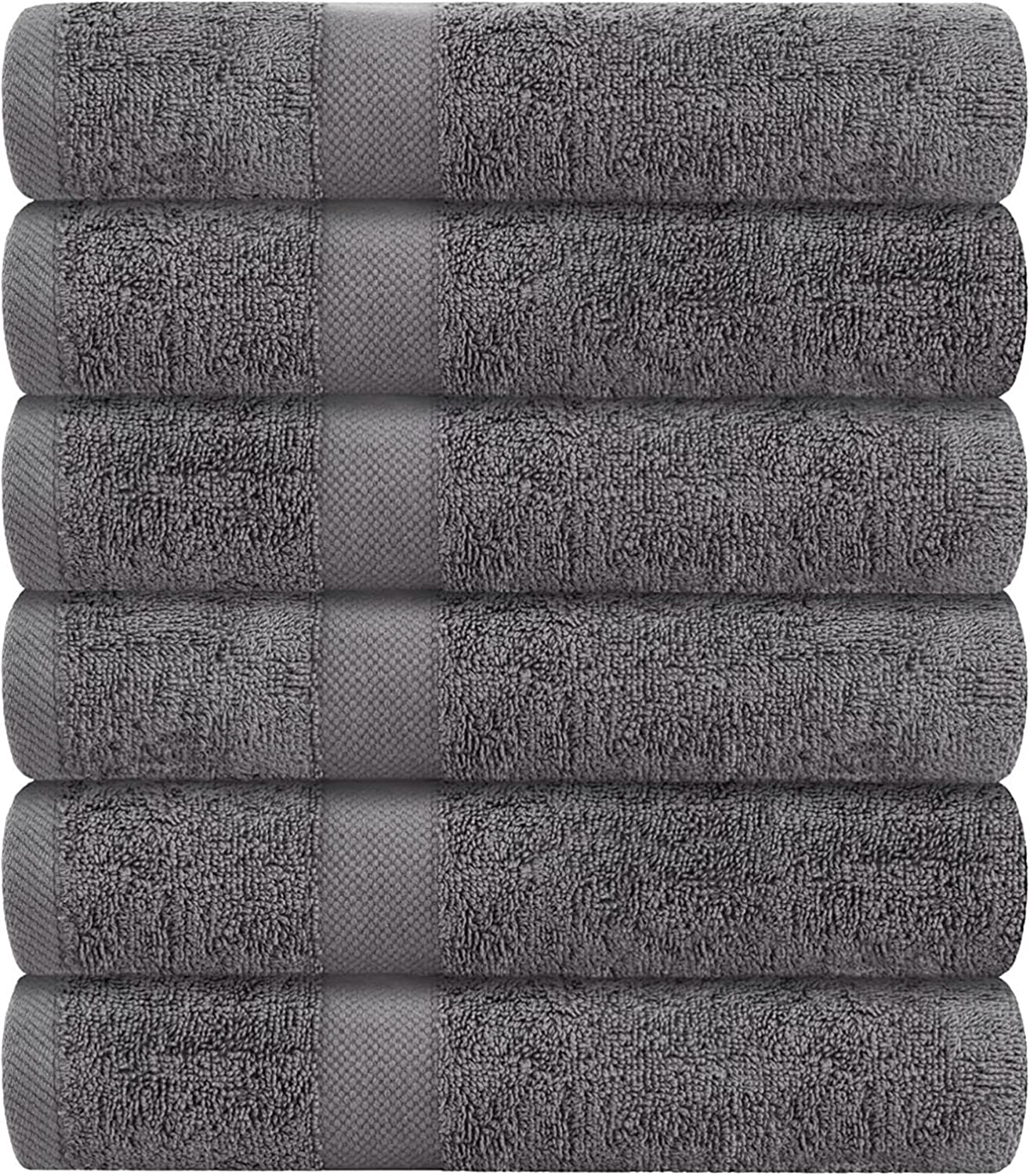 Utopia Towels 100% Cotton White Bath Towels Set (6 Pack, 22 x 44