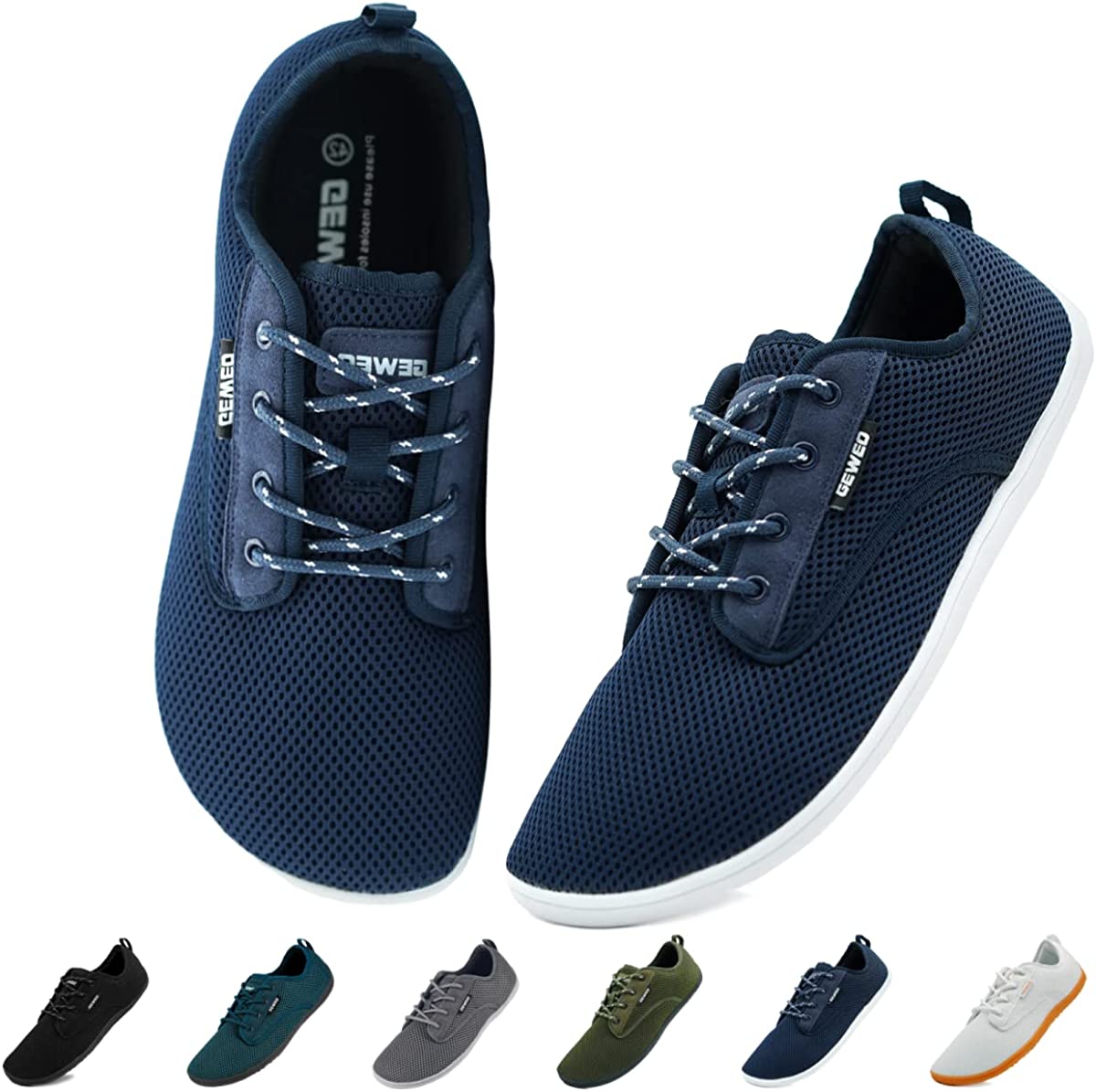 Geweo Unisex Minimalist Barefoot Shoes | Extra Wide Toe Box | Zero Drop  Sole | M