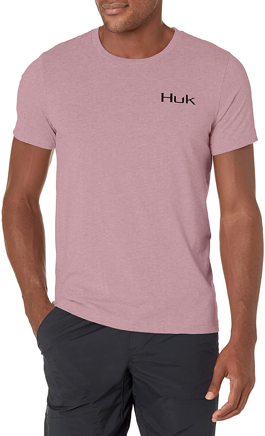 Huk Men's Beach Fishin' Short Sleeve Tee Quick-Dry Performance Fishing Shirt