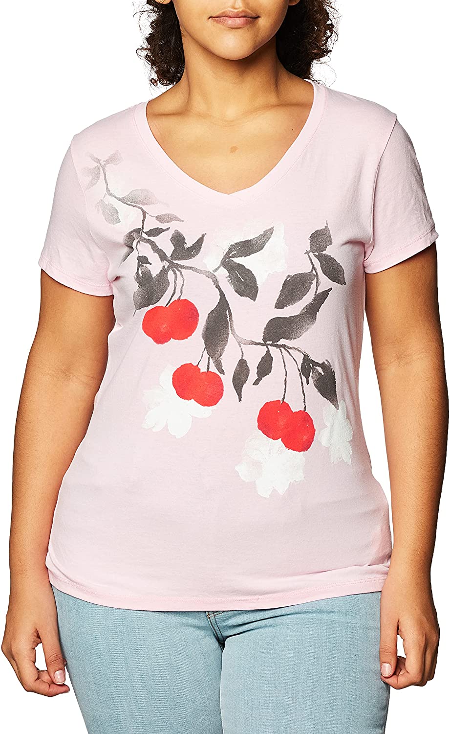 multiple graphics available Hanes Women’s Short Sleeve Graphic V-neck Tee