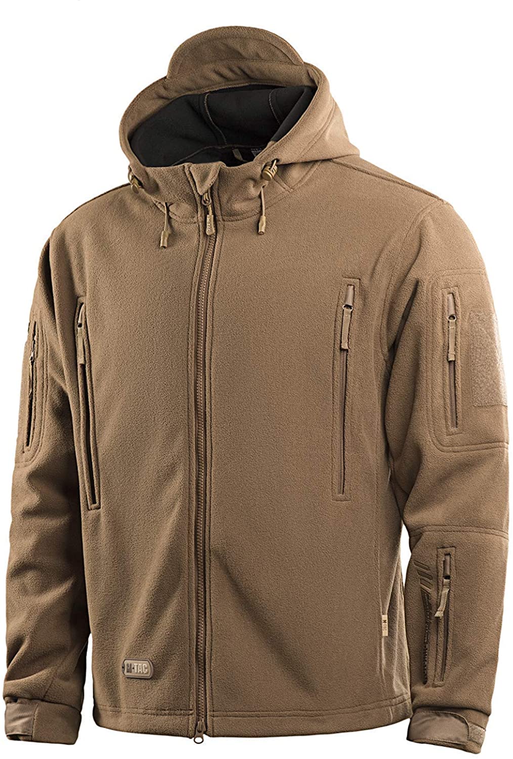 Full Zip Military Fleece Tactical Hoodie M-Tac Hooded Fleece Jacket Men 
