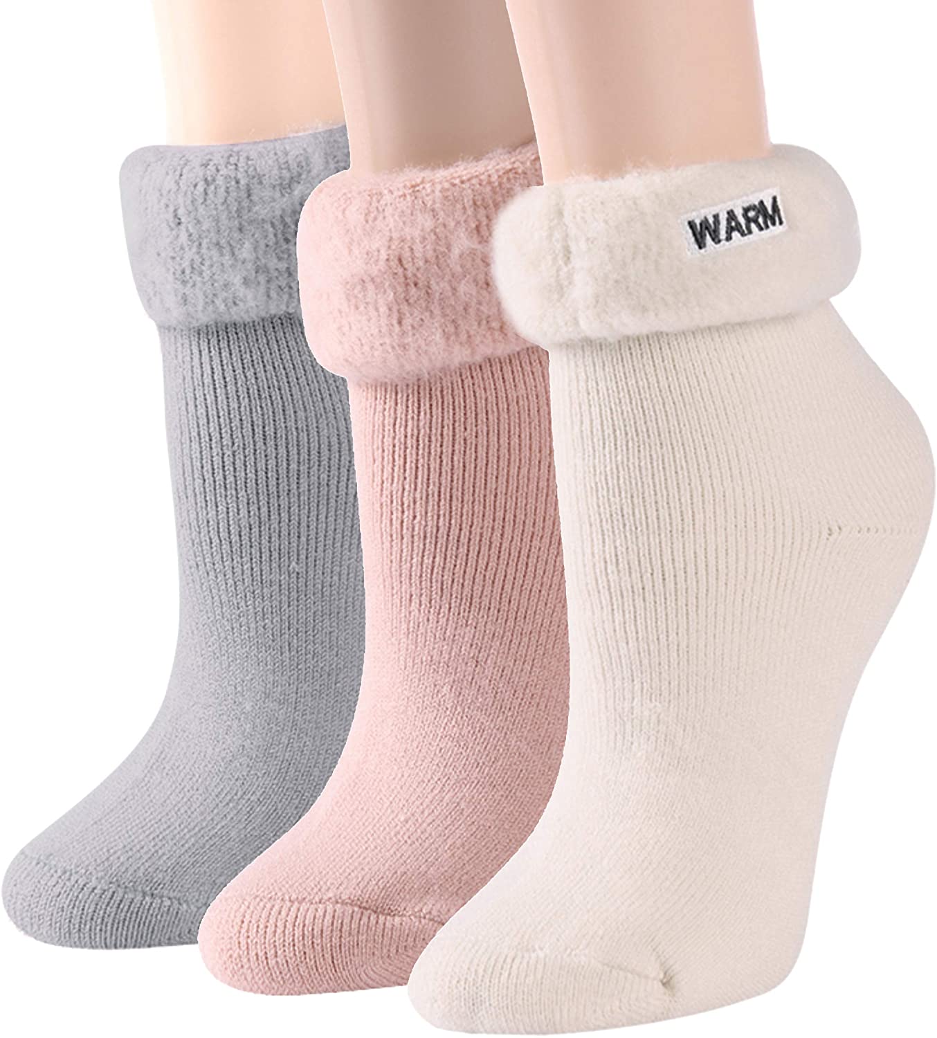 Womens Thermal Socks Hissox Soft Warm Winter Crew Socks Lined Insulated Thick Heat Socks For Cold Weather