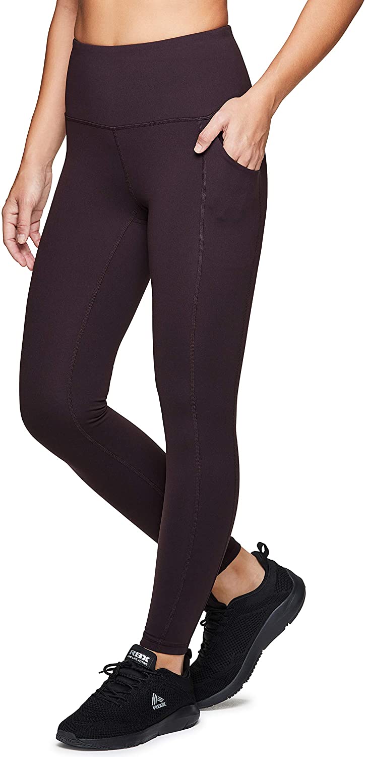 RBX Active Women's Power Hold High Waist Soft Athletic Yoga Legging with Pockets 