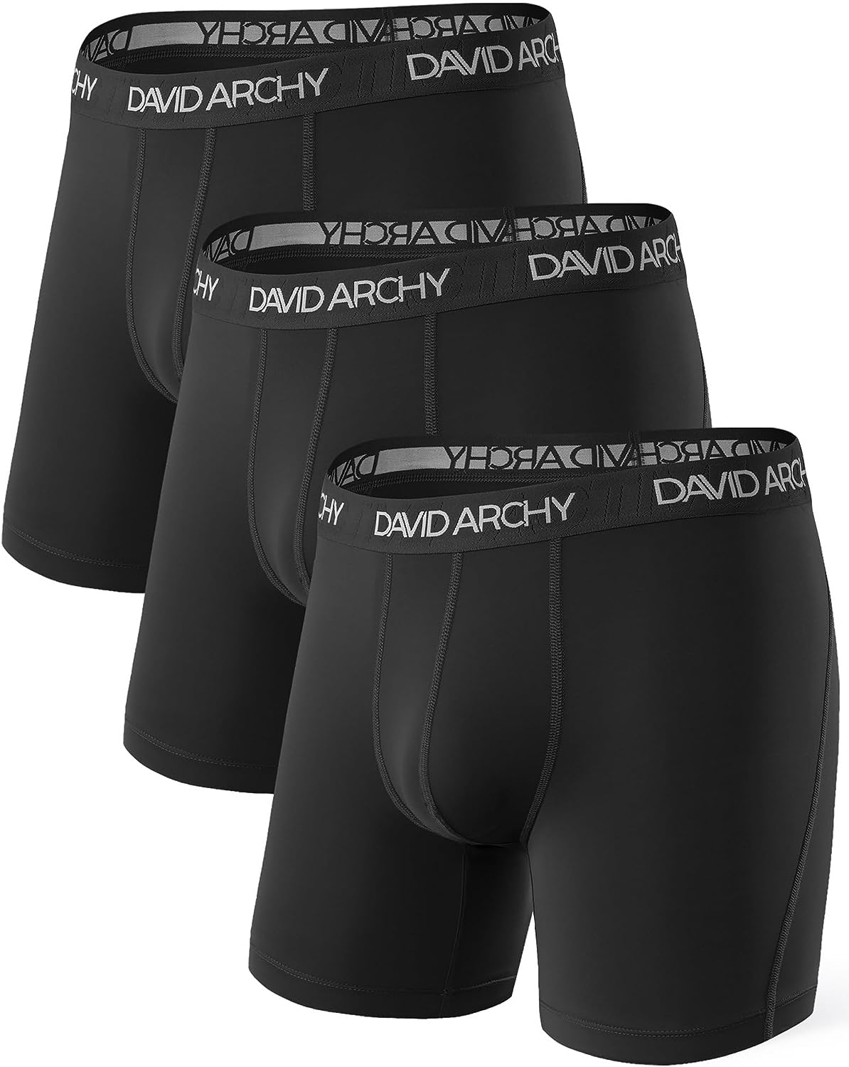 Mens Underwear Mesh Quick Dry Polyamide Boxer Briefs Active Sports Soft  Breathable Underwear in 3 Pack