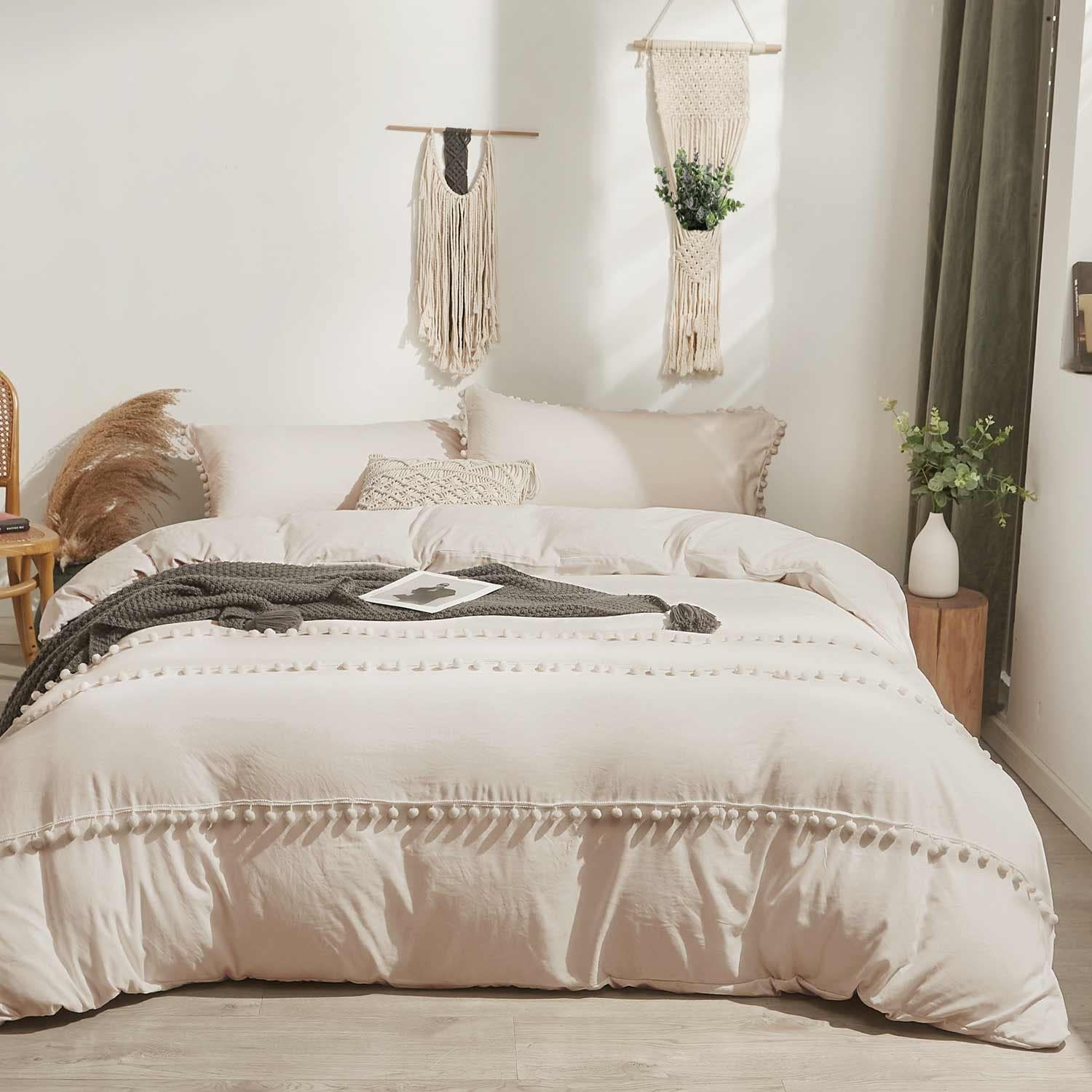 boho white comforter full